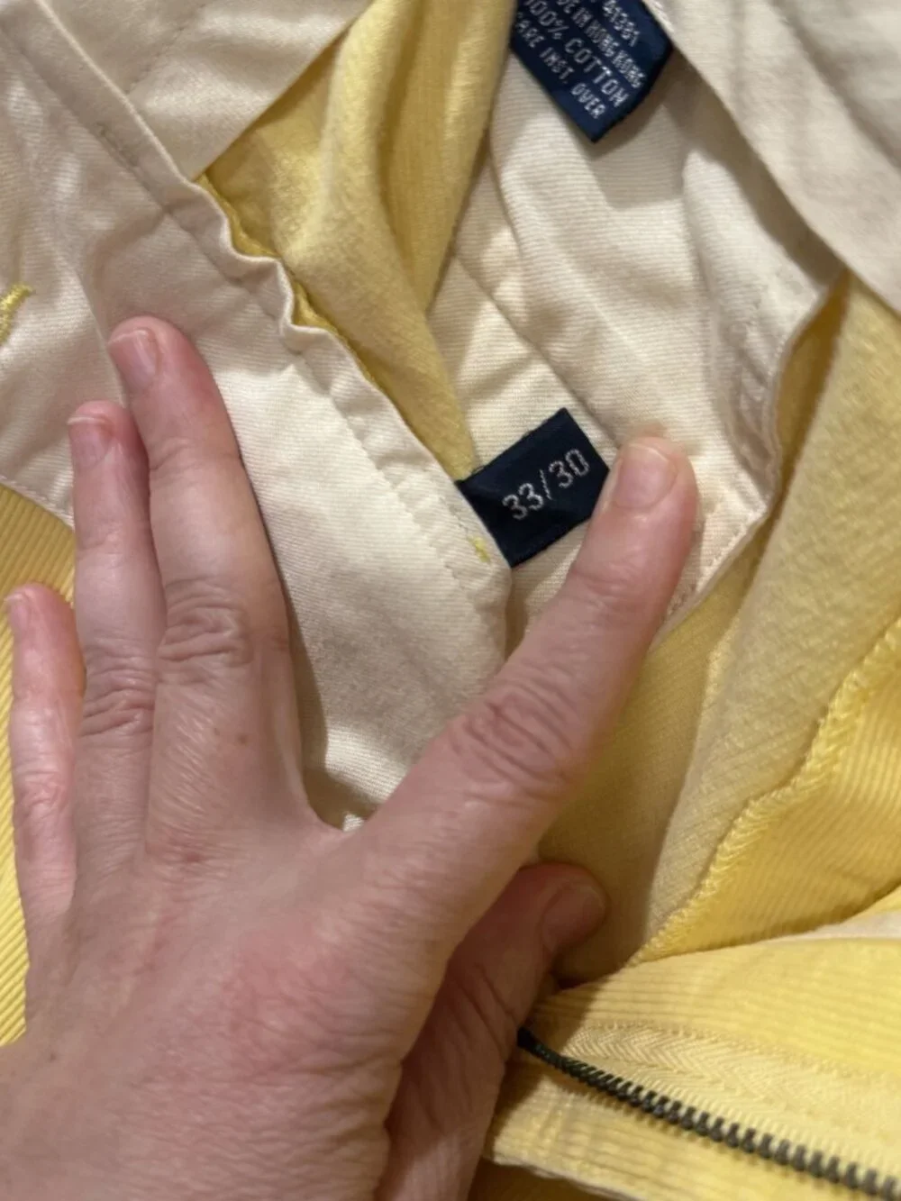 Polo Ralph Lauren Yellow Cotton Mens Pants Size 33x30 Flat Front Classic Fit Mad